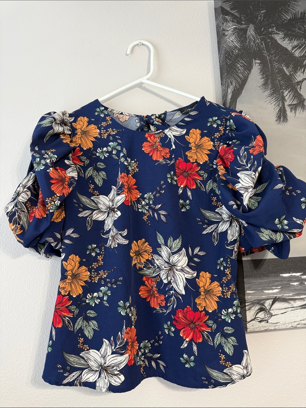 Milk & Honey Puff Sleeve Floral Blouse